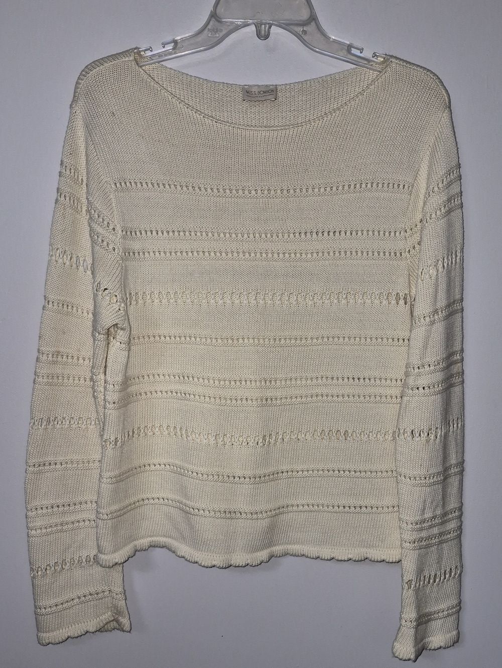 Mus & Bombon Top Cotton Open Knit Cream Summer Beach Boxy Capsule Minimal